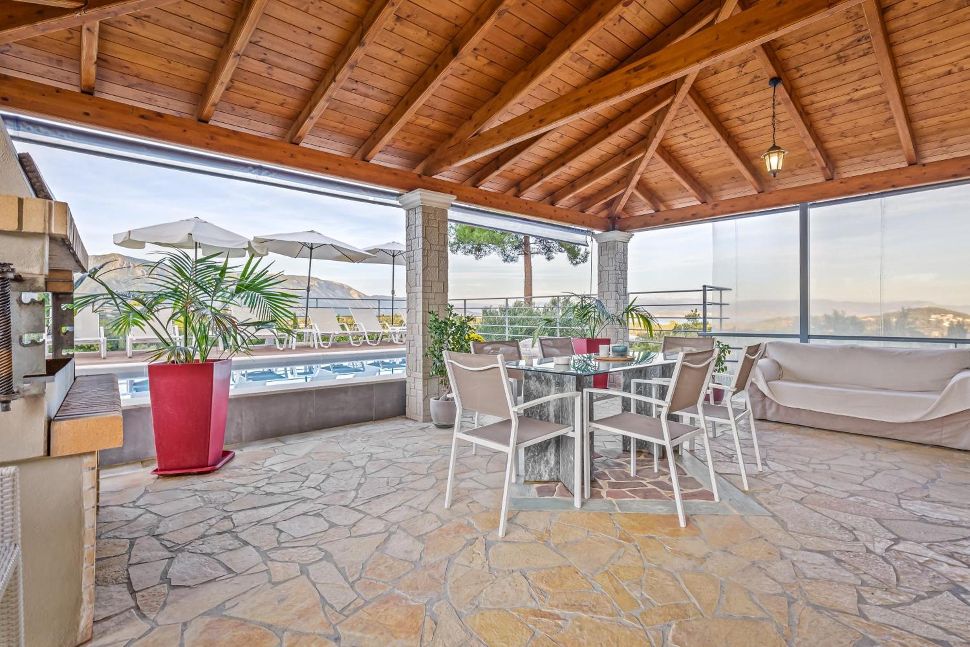 Villa Olivia Corfu - Amazing Sea-View 3 Bedroom Villa With A Pool Gazátika Esterno foto