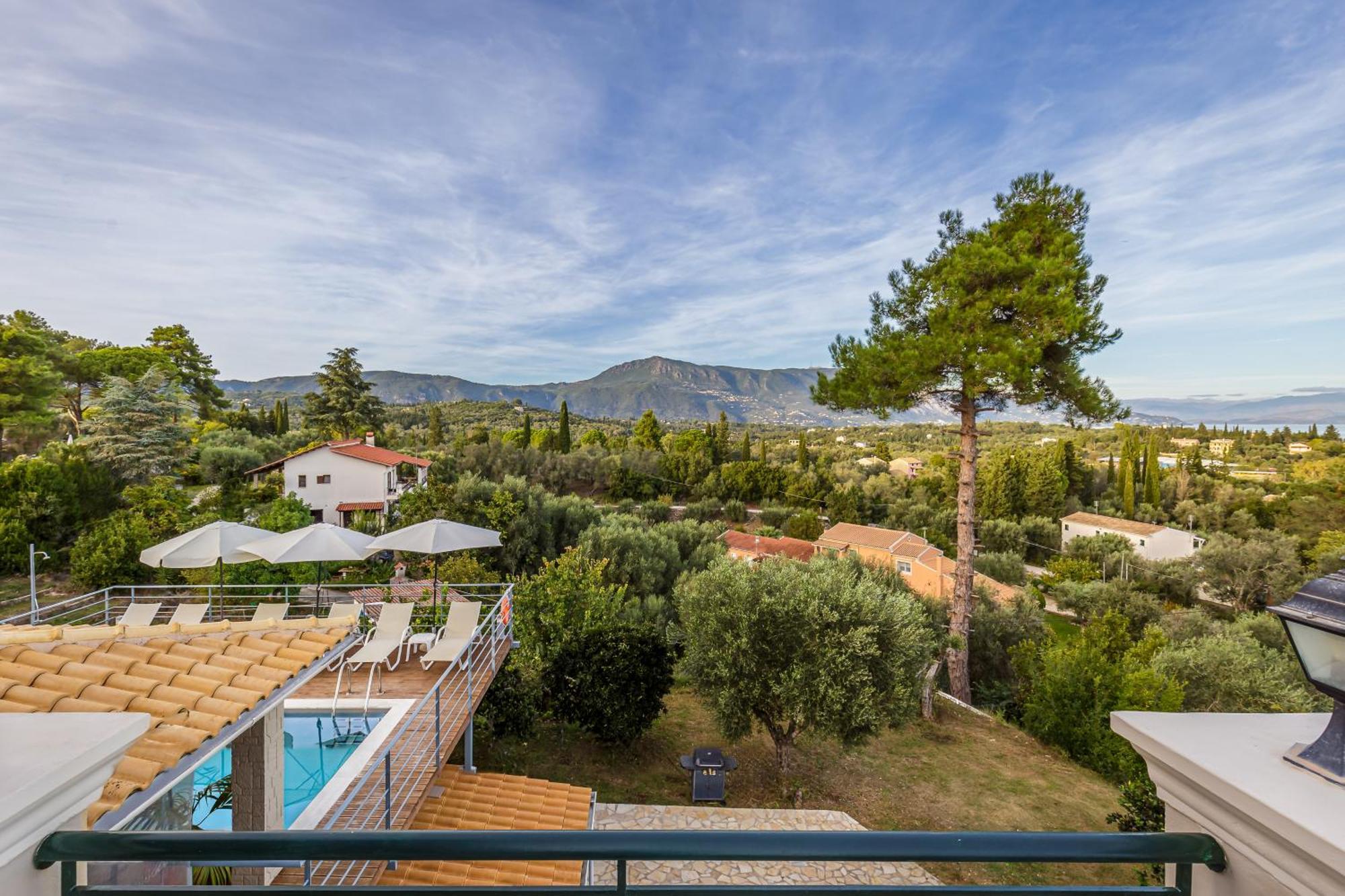 Villa Olivia Corfu - Amazing Sea-View 3 Bedroom Villa With A Pool Gazátika Esterno foto