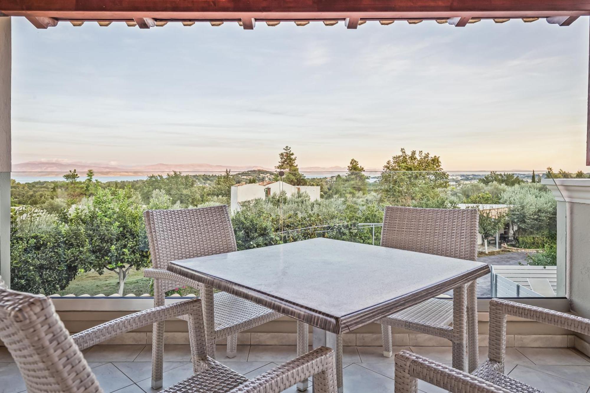 Villa Olivia Corfu - Amazing Sea-View 3 Bedroom Villa With A Pool Gazátika Esterno foto